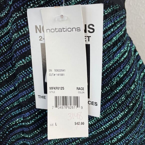 NWT Notations Long Sleeve Blouse Top Size L - Picture 8 of 10